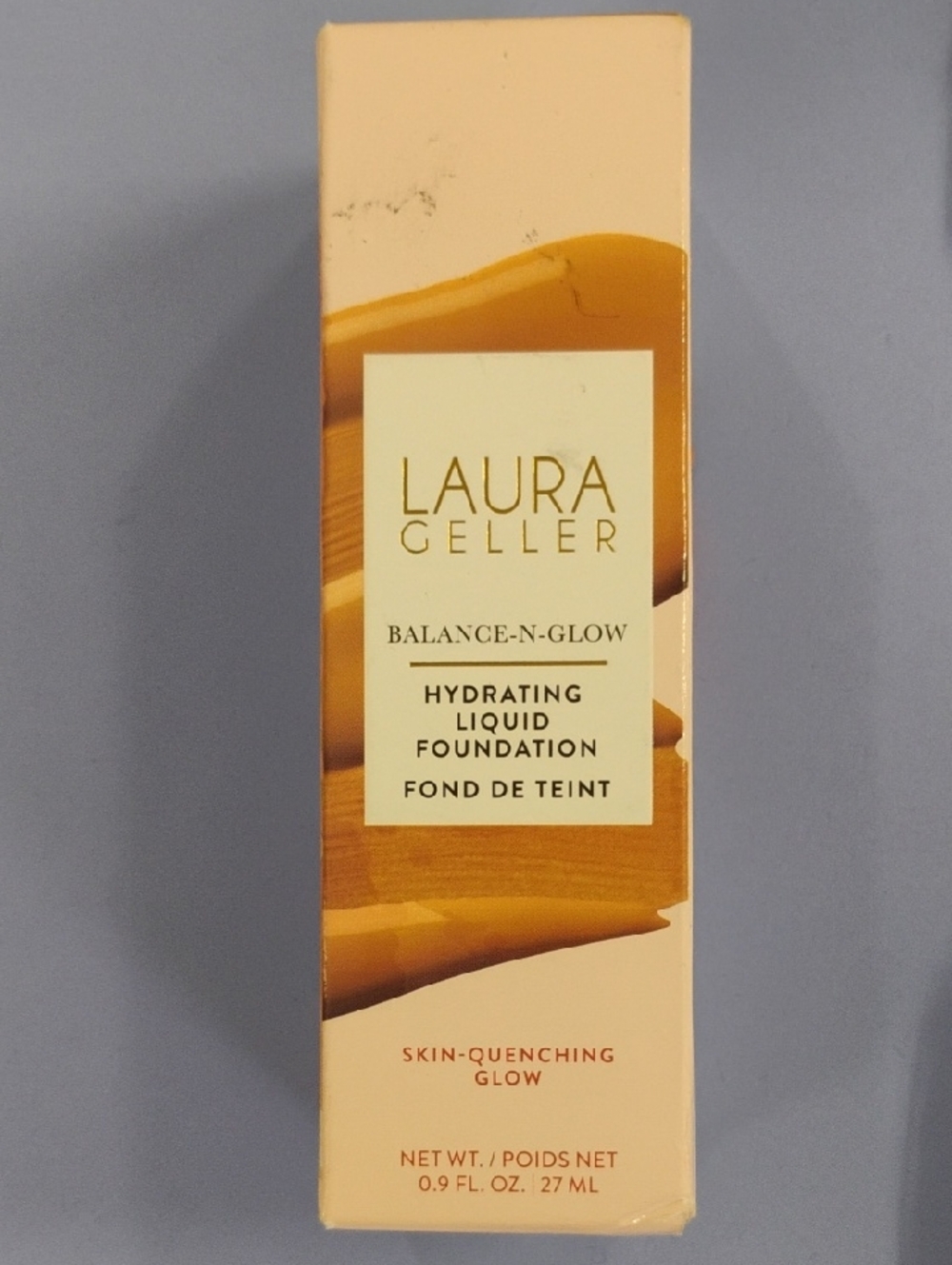 Laura Geller Hydrating Liquid Foundation in Peach/Gold Packaging